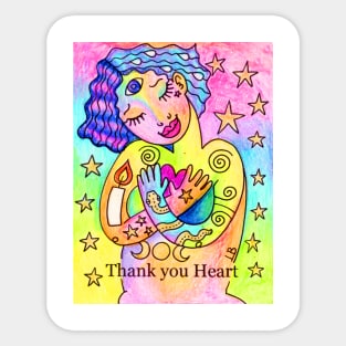 Thank you Heart Sticker